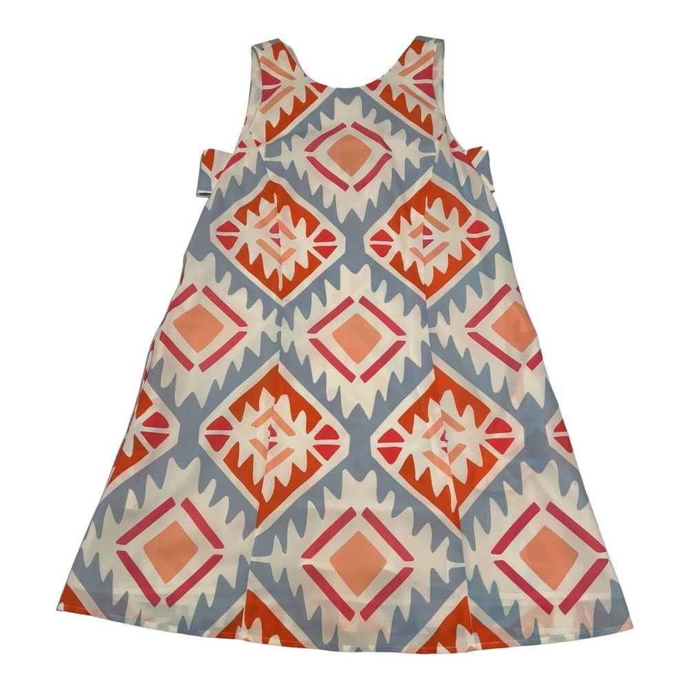 CROSBY By Mollie Burch Floral Abstract Button Open Back Dress Size Extra Small